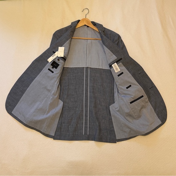 J. Crew Ludlow suit jacket in Italian Wool-Linen size 36R Blue Gray - Picture 2 of 6